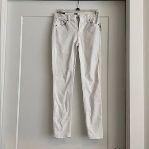 White high rise skinny jeans - GAP brand